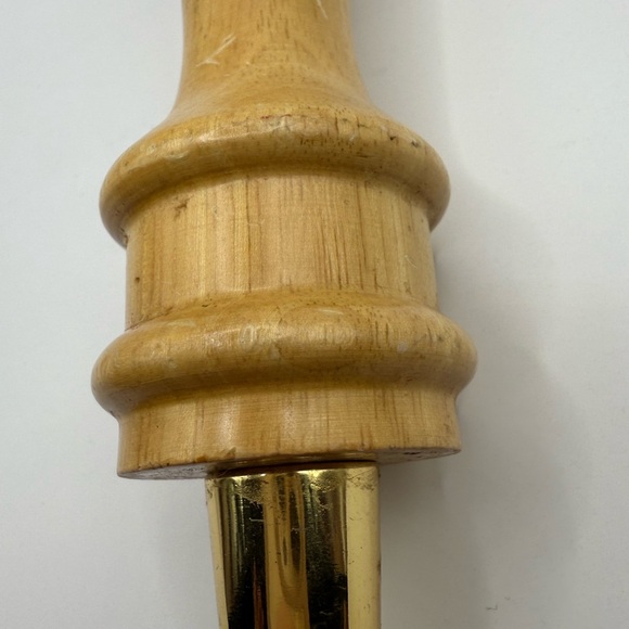 Amber Weizen Ale Tap Handle with Natural Wood Finish - Picture 2 of 9